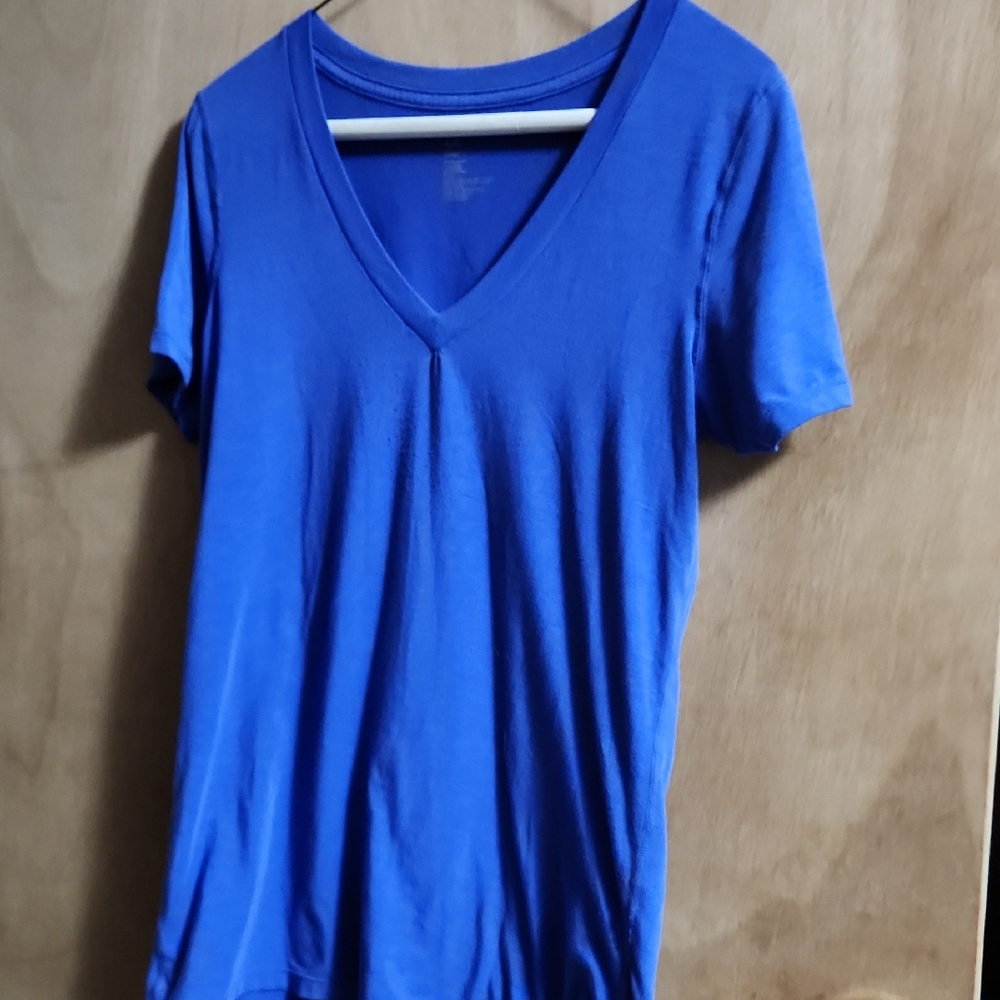 GAP Royal Blue Short Sleeve V-Neck Tee